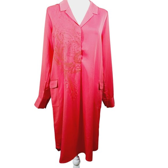 Soft Surroundings Dress, NWOT, Weekender Embroidered Shirt Dress, Small, Mature - Picture 3 of 16